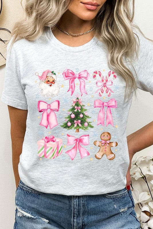 Coquette Pink Christmas Graphic Tee